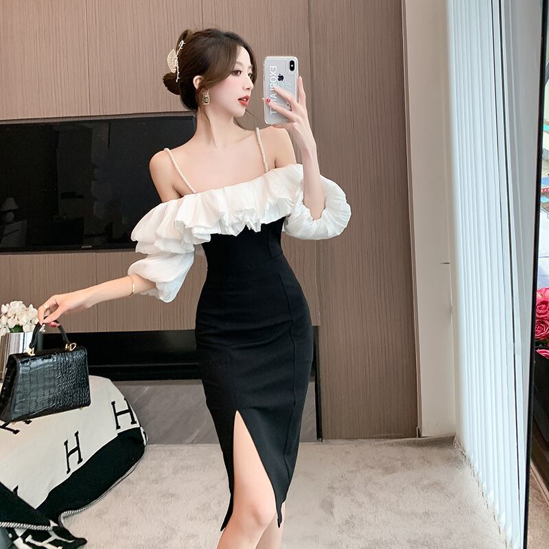 【dress】オフショルダーキャミワンピース G20668