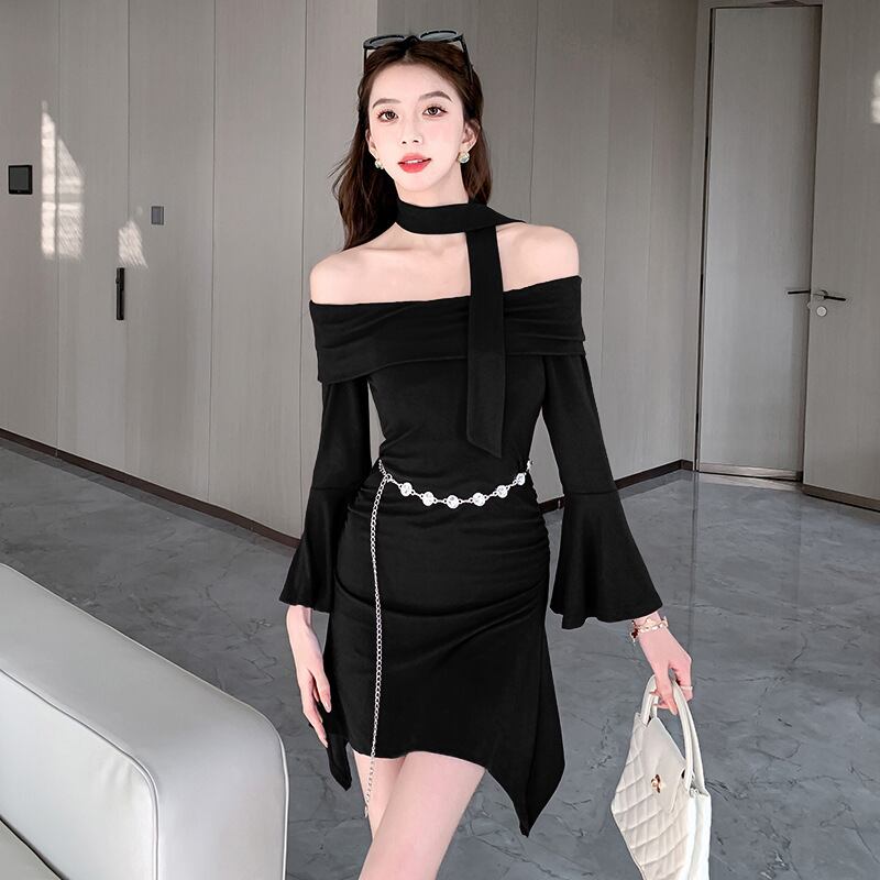 【dress】ボートネックワンピース　M28352
