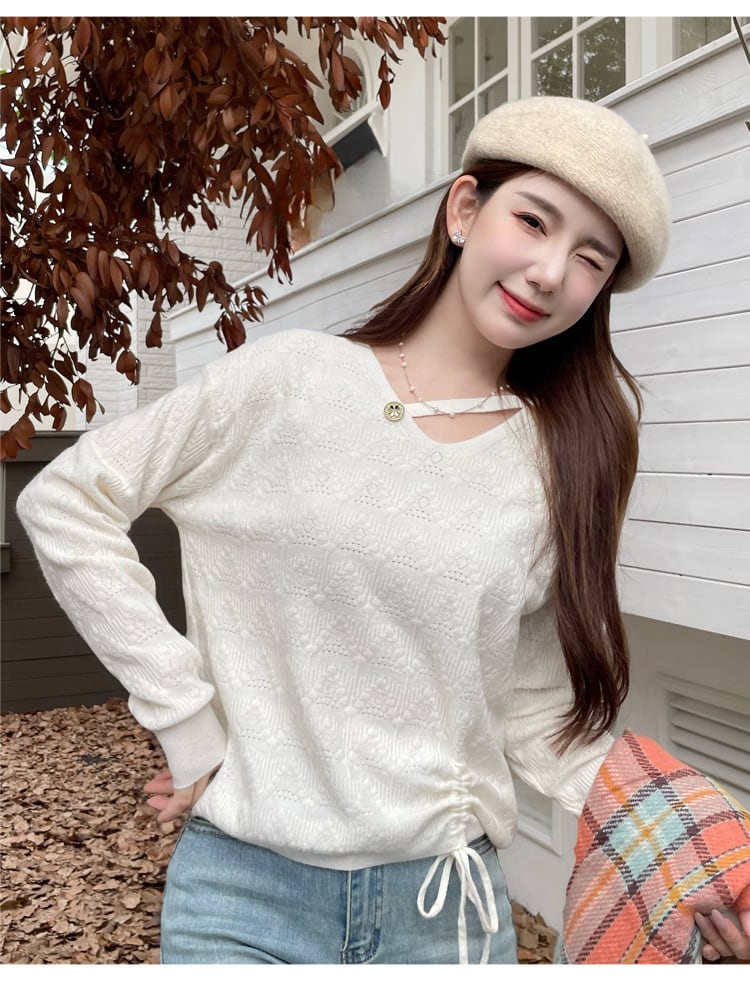 【tops】ニットトップス　M26110