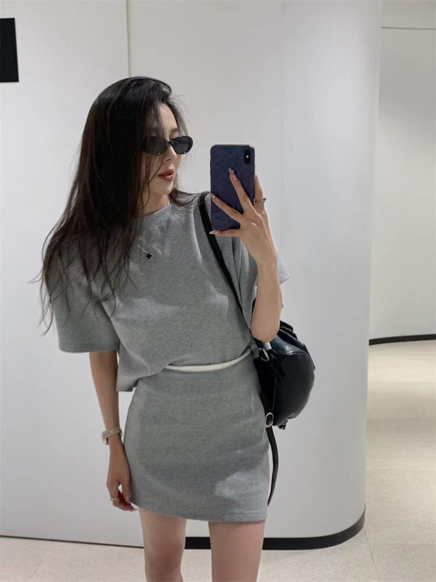 【set】クルーネックTシャツ×スカートセット　M29809