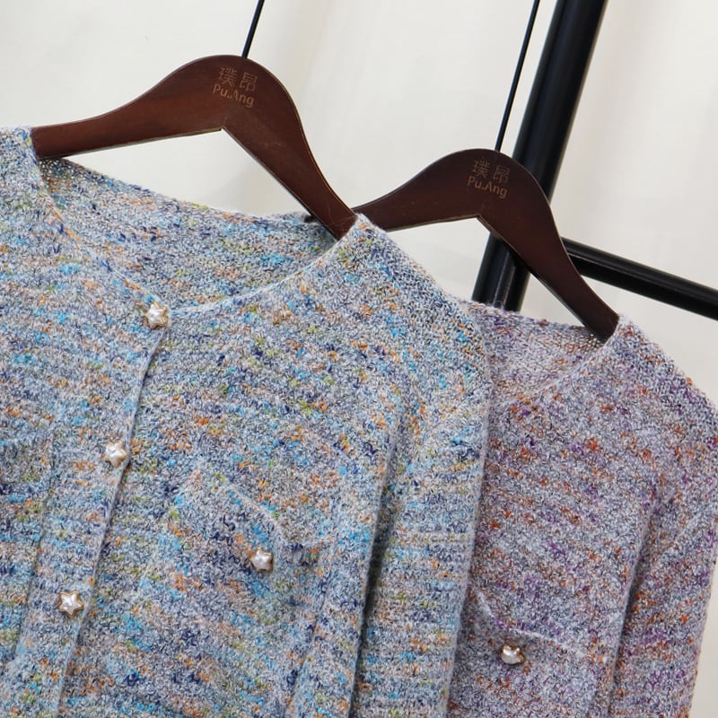 【outer】クルーネックニットカーデ　M25378