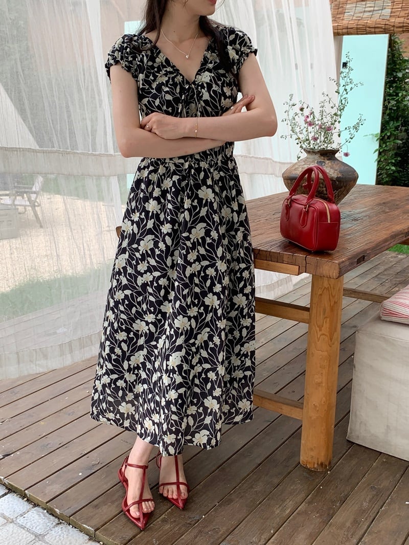 【dress】花柄ワンピース　M24469