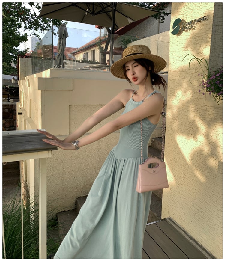【dress】ホルターネックニットワンピース　M24580