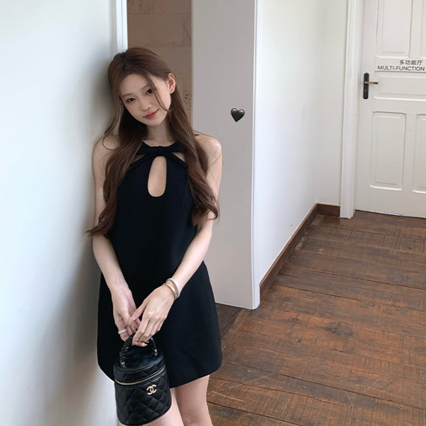 【dress】リボンホルターネックワンピース　N3235