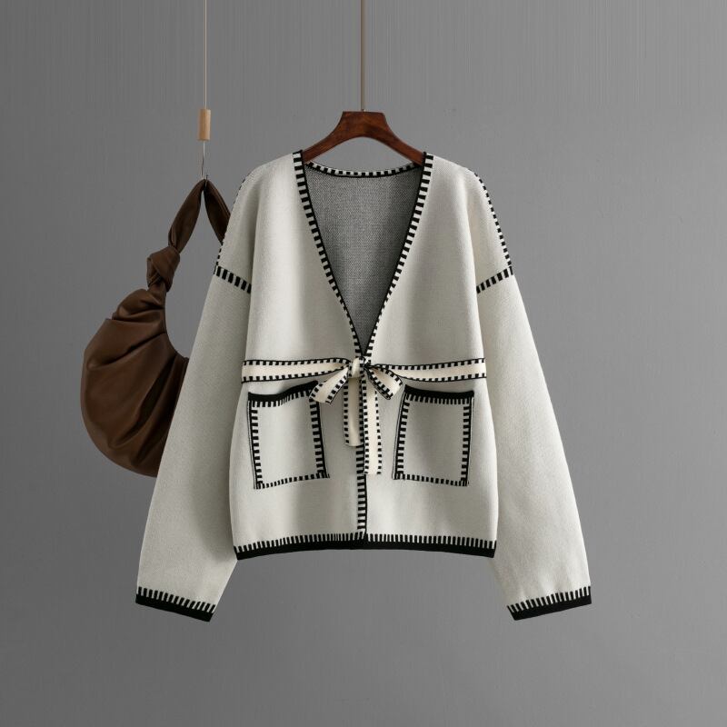 【outer】Vネックニットカーデ　M28747