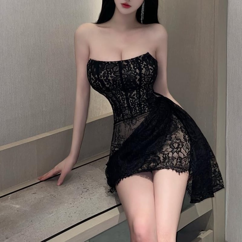 【dress】レースチューブドレス Q8192