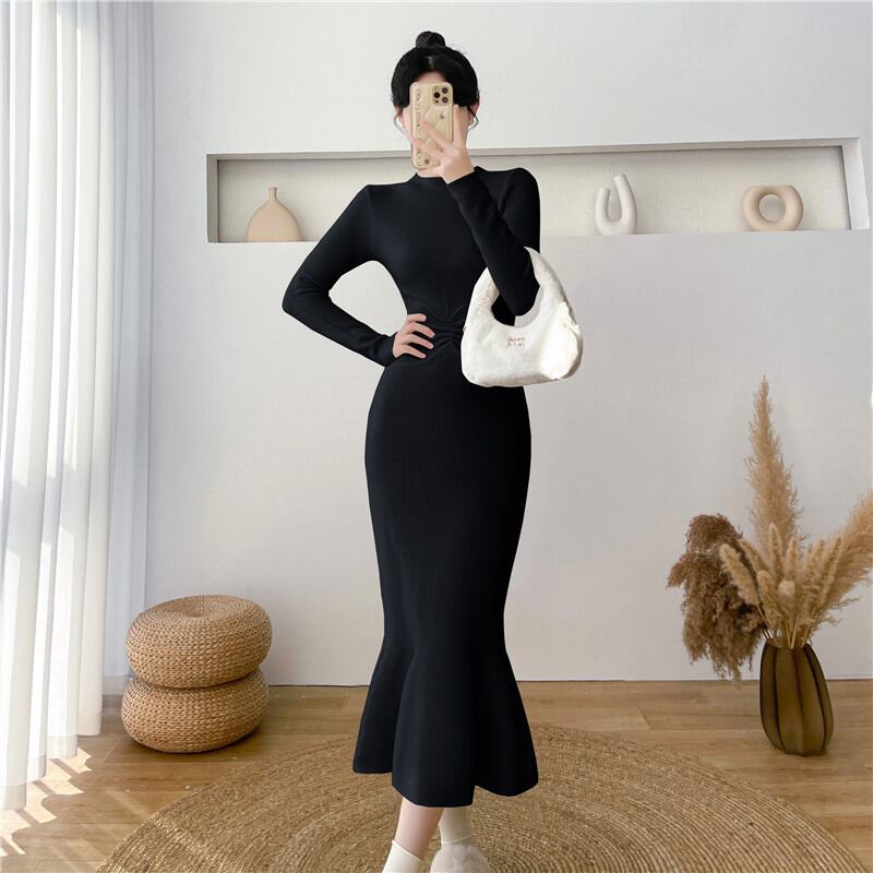 【dress】マーメイドニットワンピース Q7183