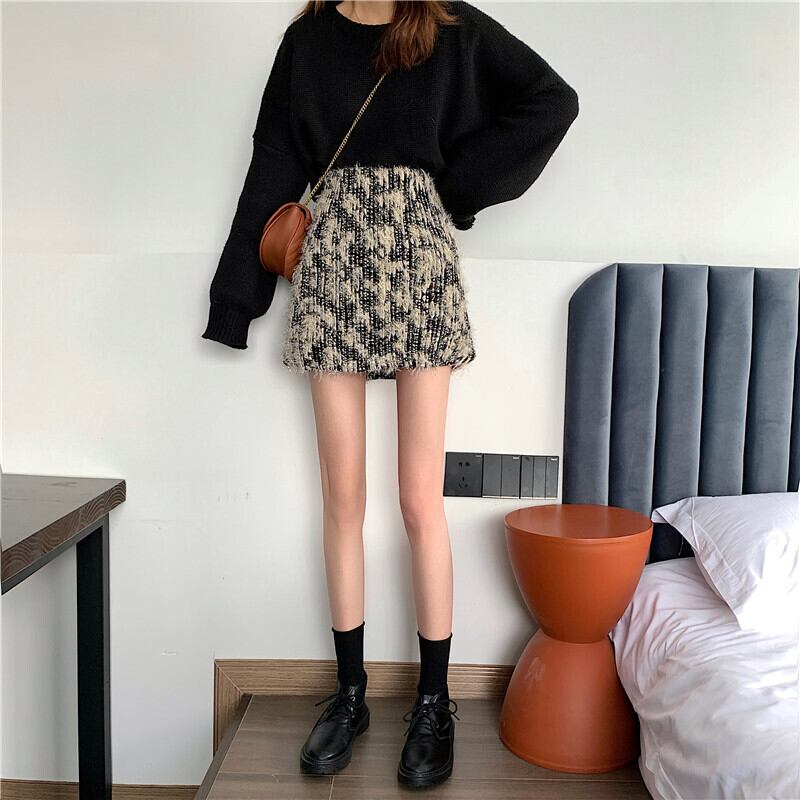 【bottoms】好感度UPファッションハイウエスト着痩せスカート