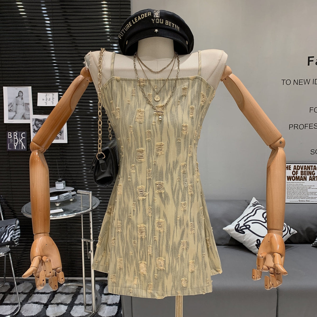 【dress】デニムキャミワンピース　M25022