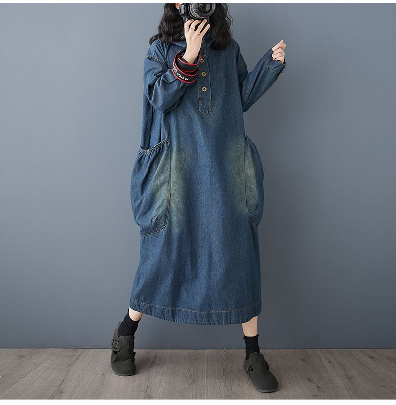 【dress】デニムカジュアルワンピース　M29674