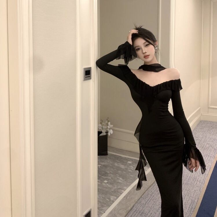 【dress】Vネックワンピース　M29660