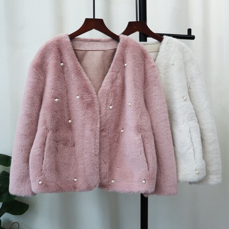 【outer】パールショートファーコート　M27170