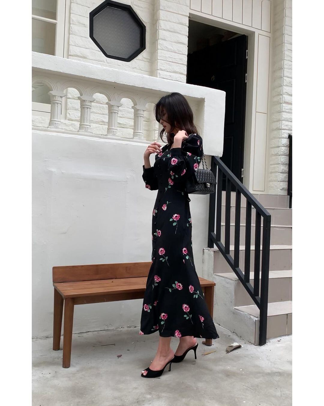 【dress】Vネックワンピース　M27092