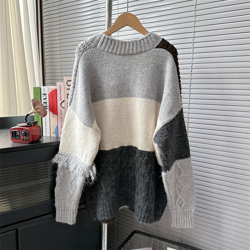 【outer】ドッキングニットカーデ　M18625