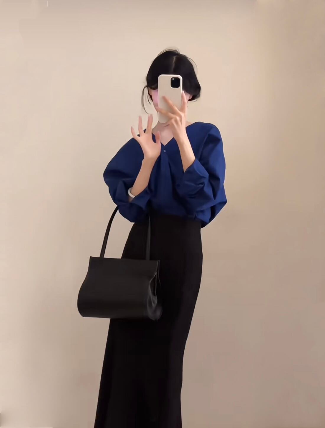 【set】Ⅴネックシャツ×ロングスカートセット     N3006