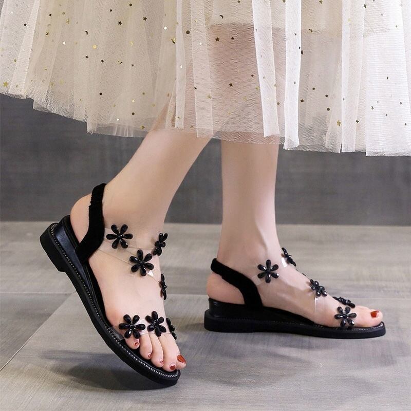 【shoes】おすすめファッション花履きやすいサンダル