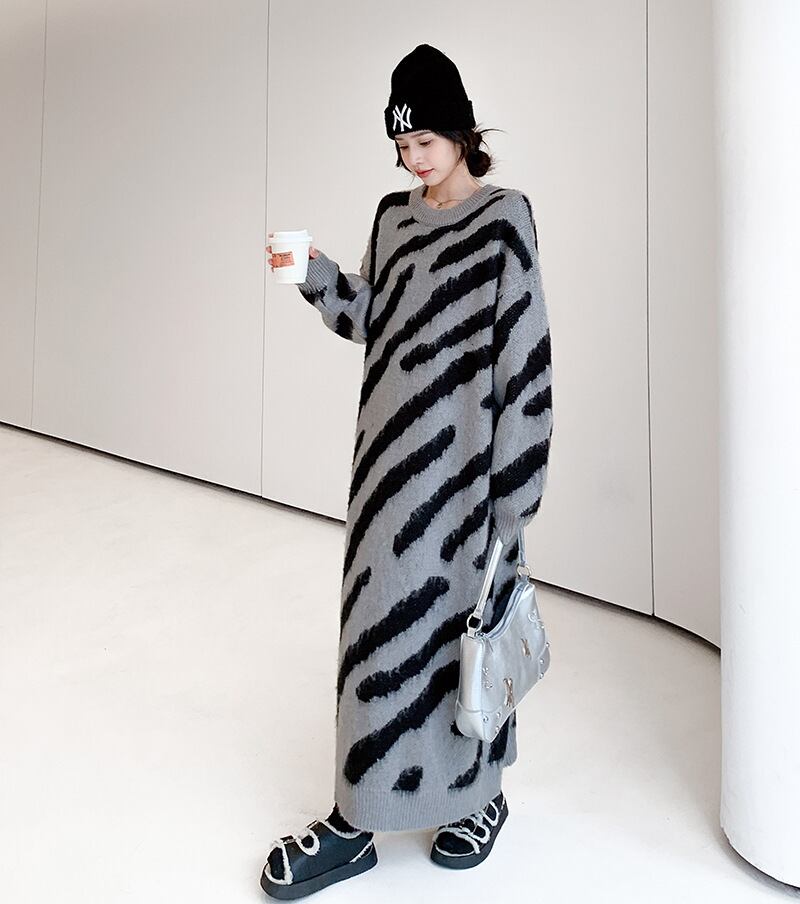 【dress】ロングニットワンピース　M18580