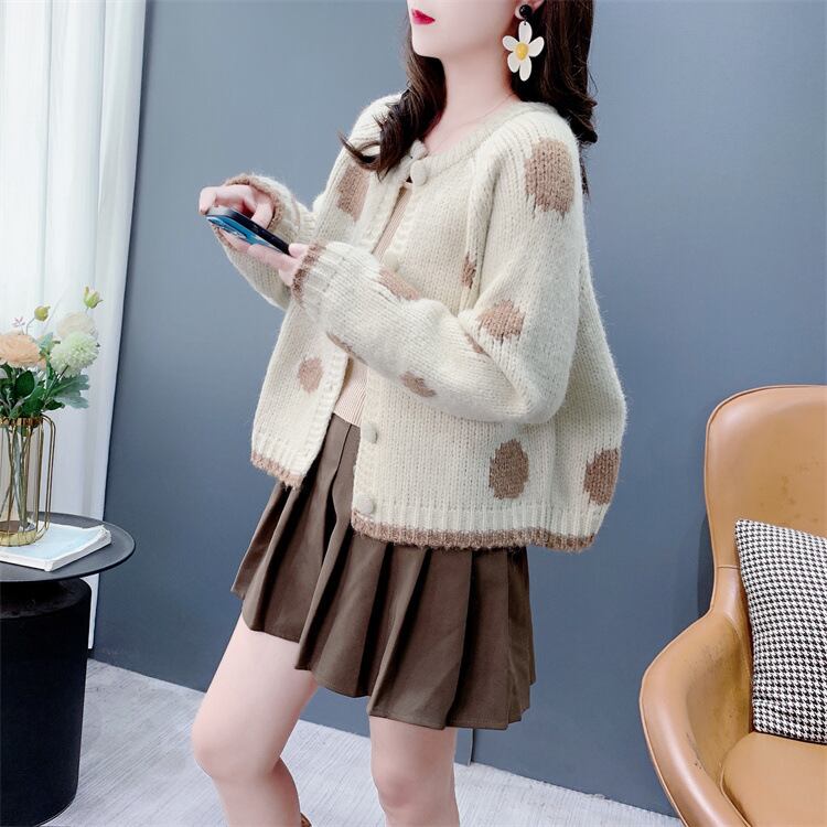 【outer】クルーネックニットカーデ　M26954