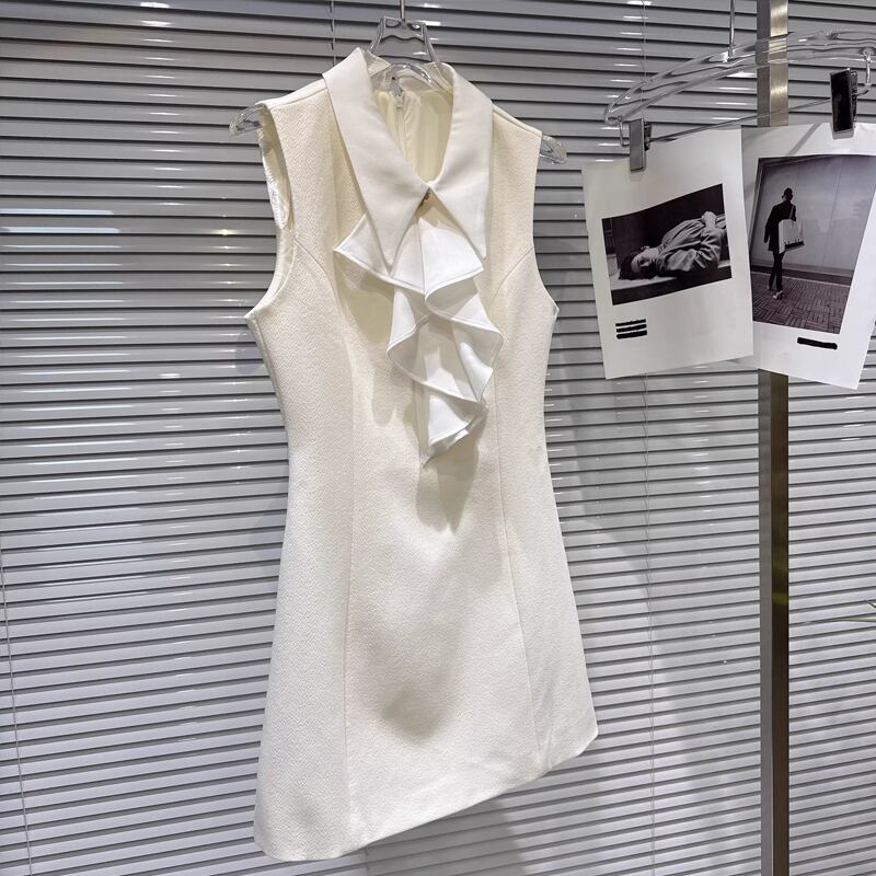 【dress】3色展開ベストワンピース Q7890