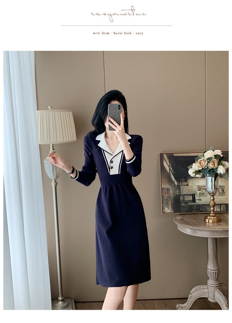 【dress】ニットワンピース　M25350