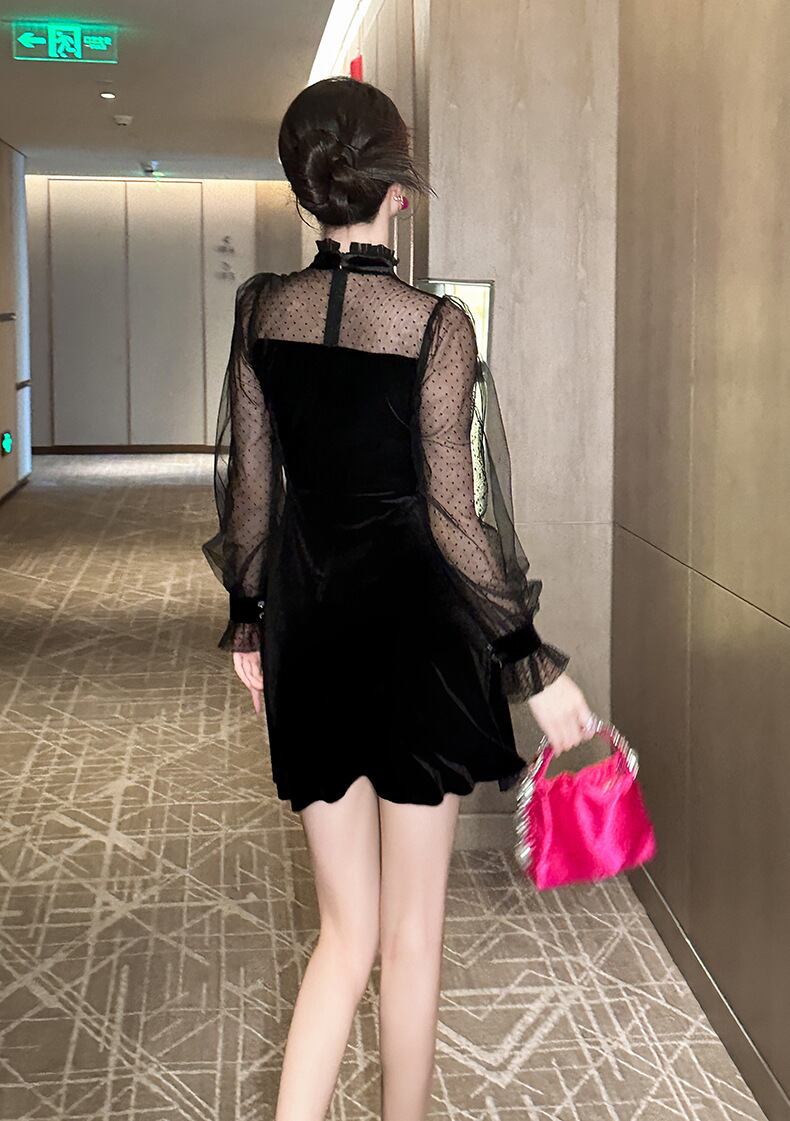 【dress】チュールコンビデートワンピース　M29705