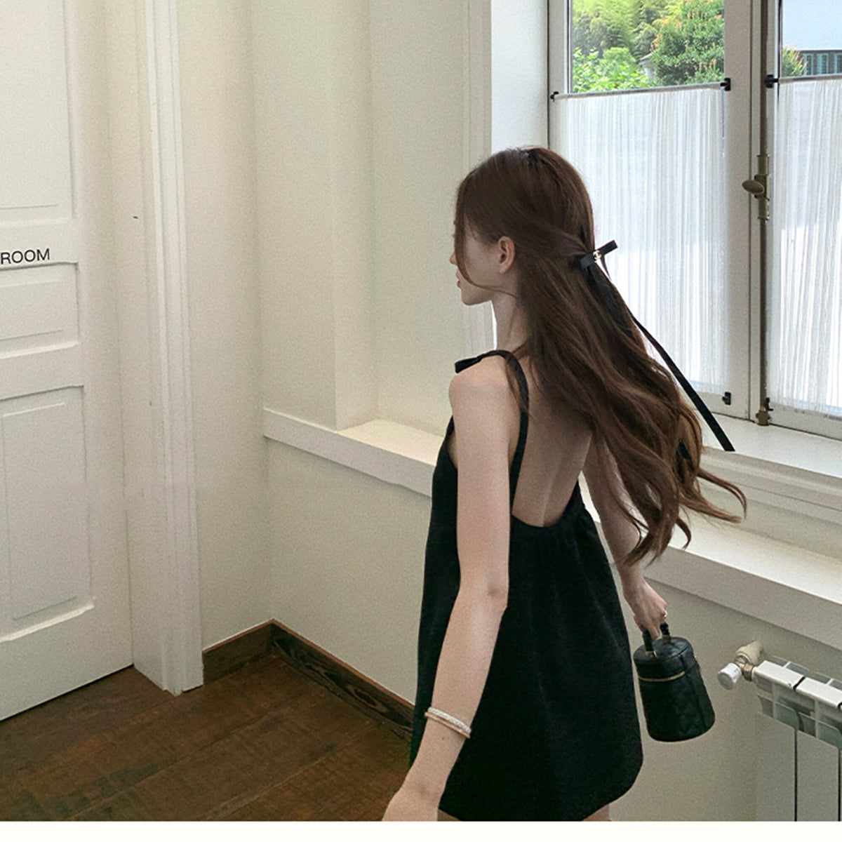 【dress】リボンホルターネックワンピース　N3235