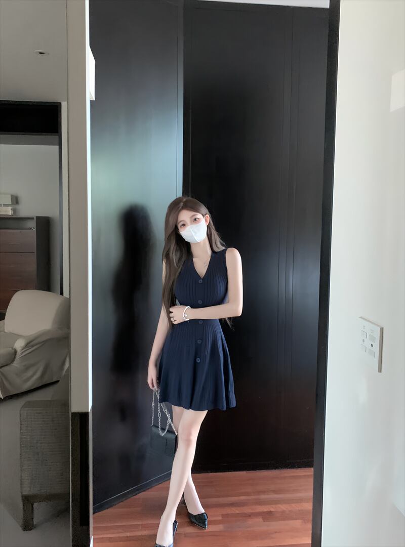 【dress】ノースリーブニットワンピース　M30256