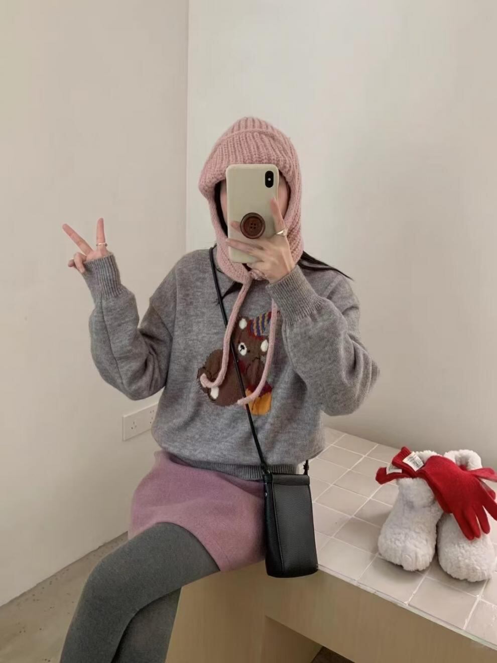 【tops】クルーネックニットセーター　M28755