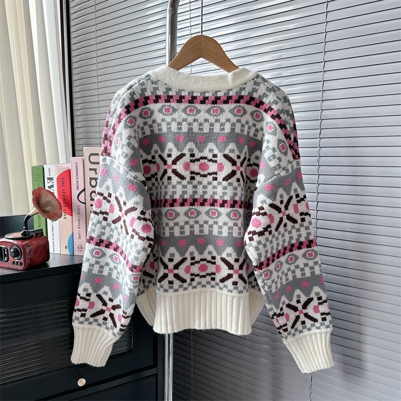 【outer】Vネックニットカーデ　M18798