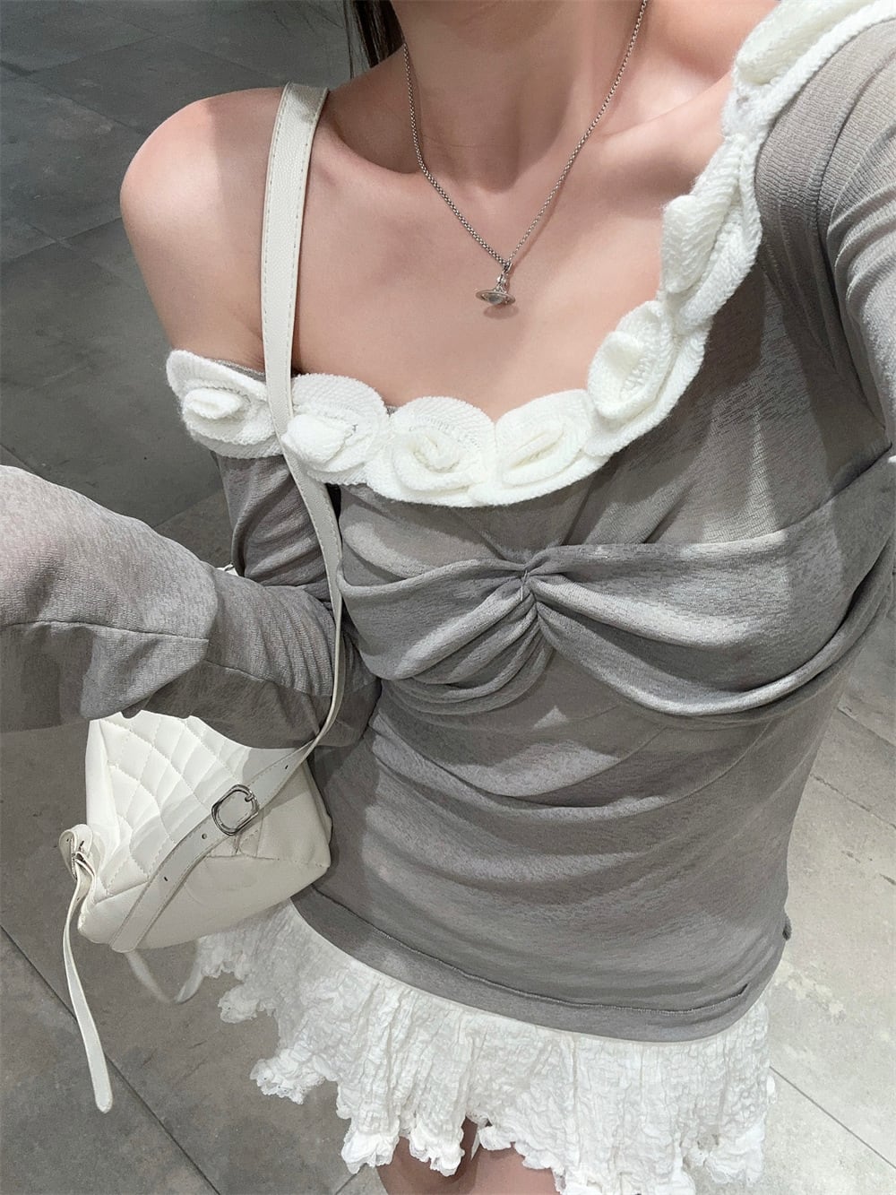 【tops】立体フラワートップス　M25541