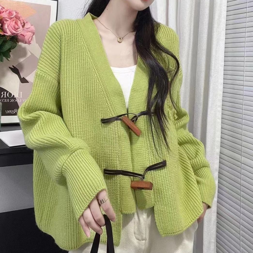 【outer】Vネックニットカーデ　M25668