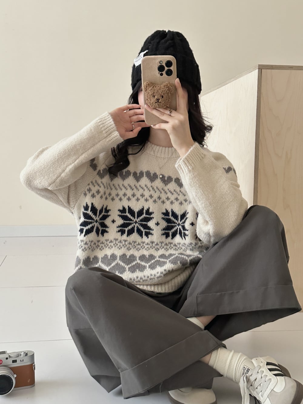 【tops】クルーネックニットセーター　M27111