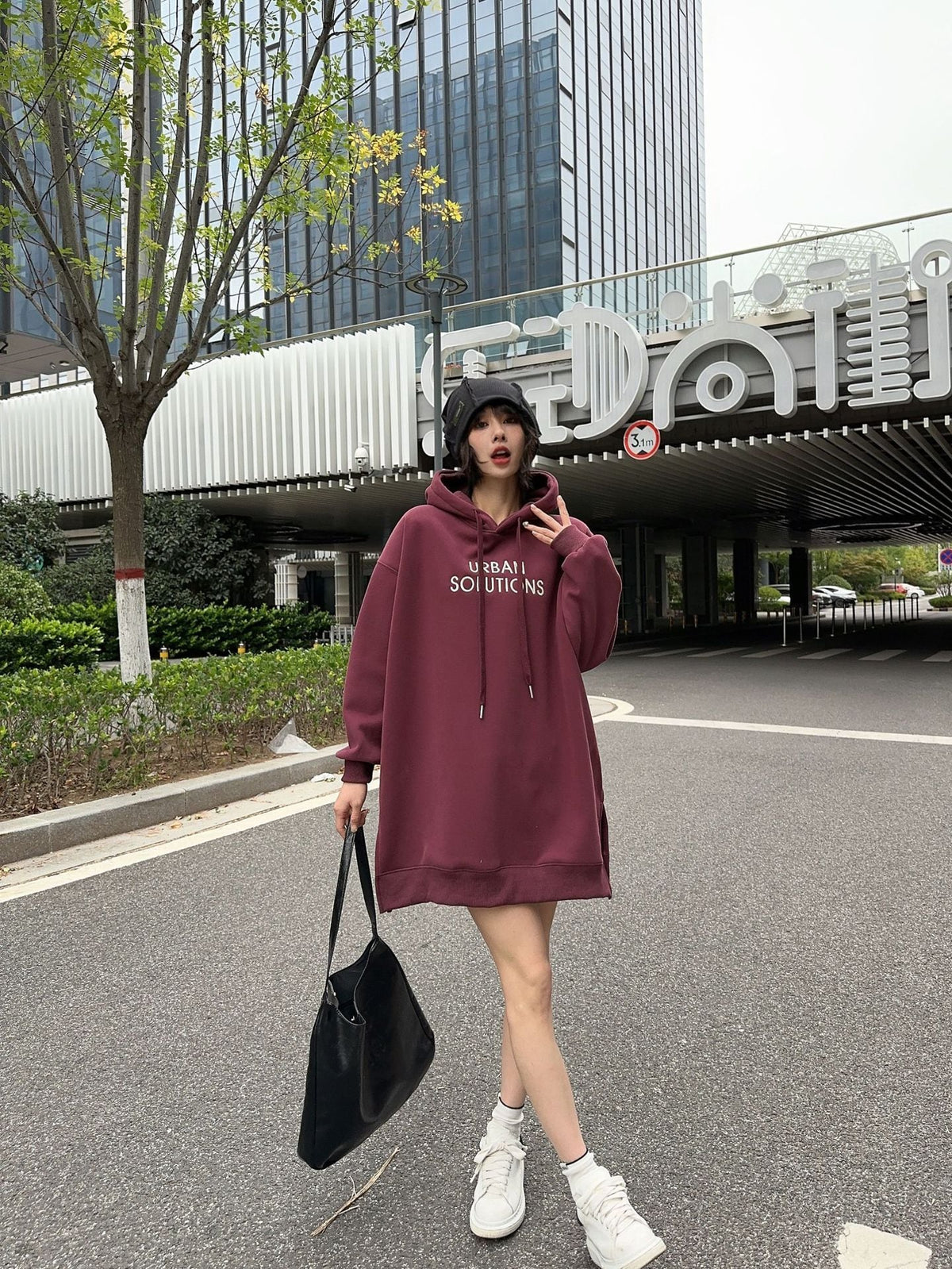 【dress】フード付きカジュアルワンピース    N2166