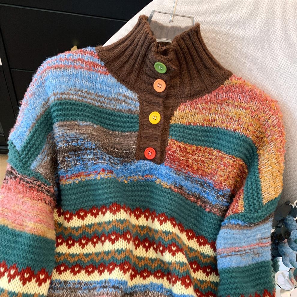 【tops】ハイネックニットセーター　M28230