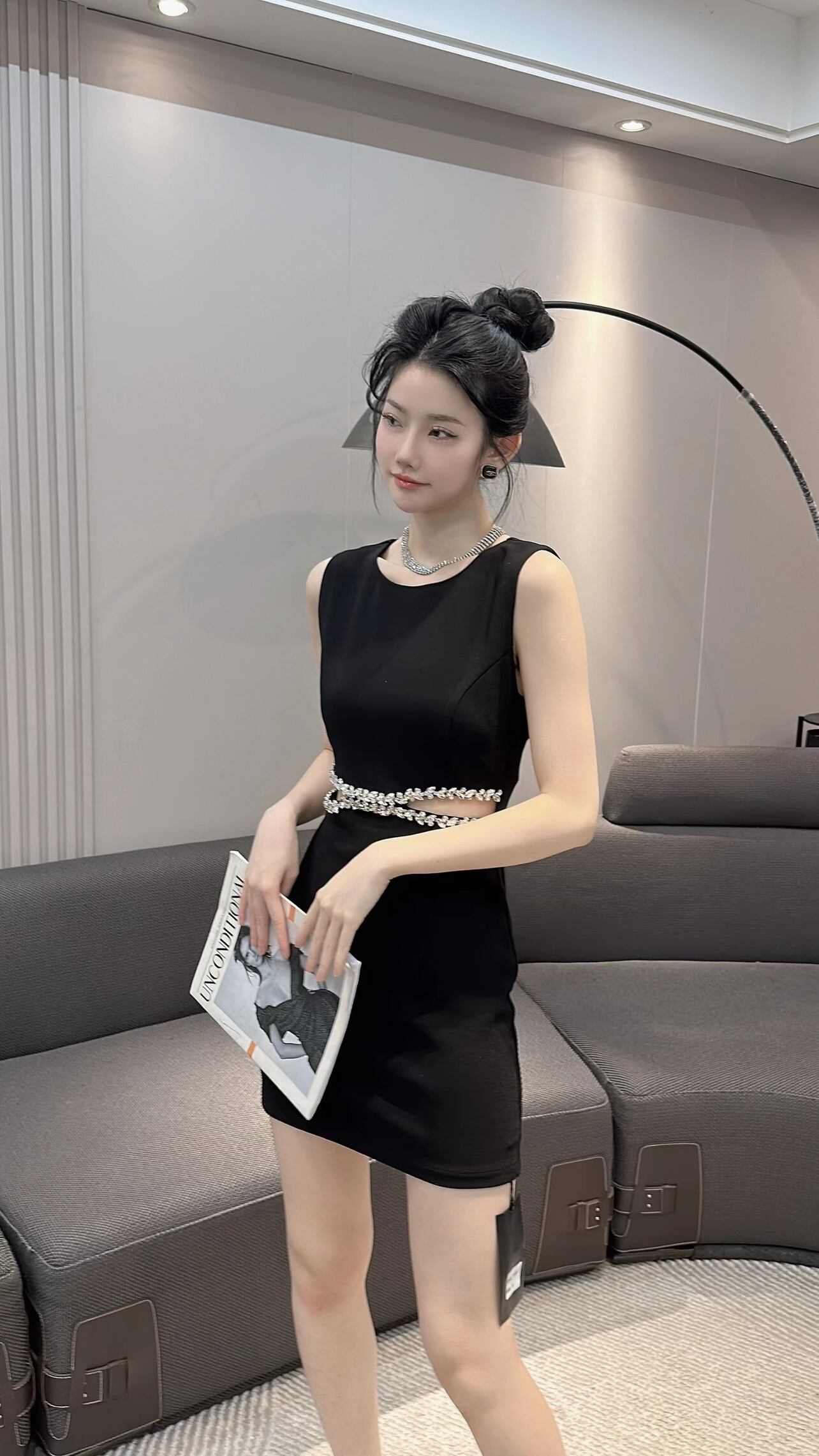 【dress】ウエストカットノースリーブワンピース G21053