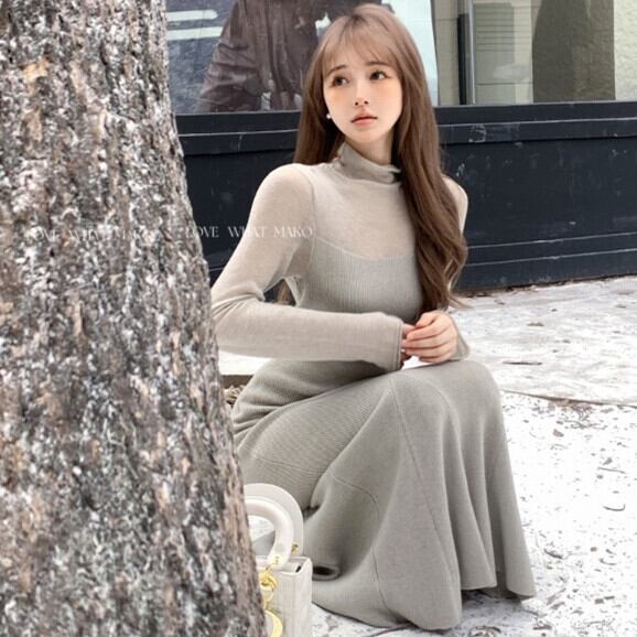 【dress】マーメイドニットワンピース　M28723