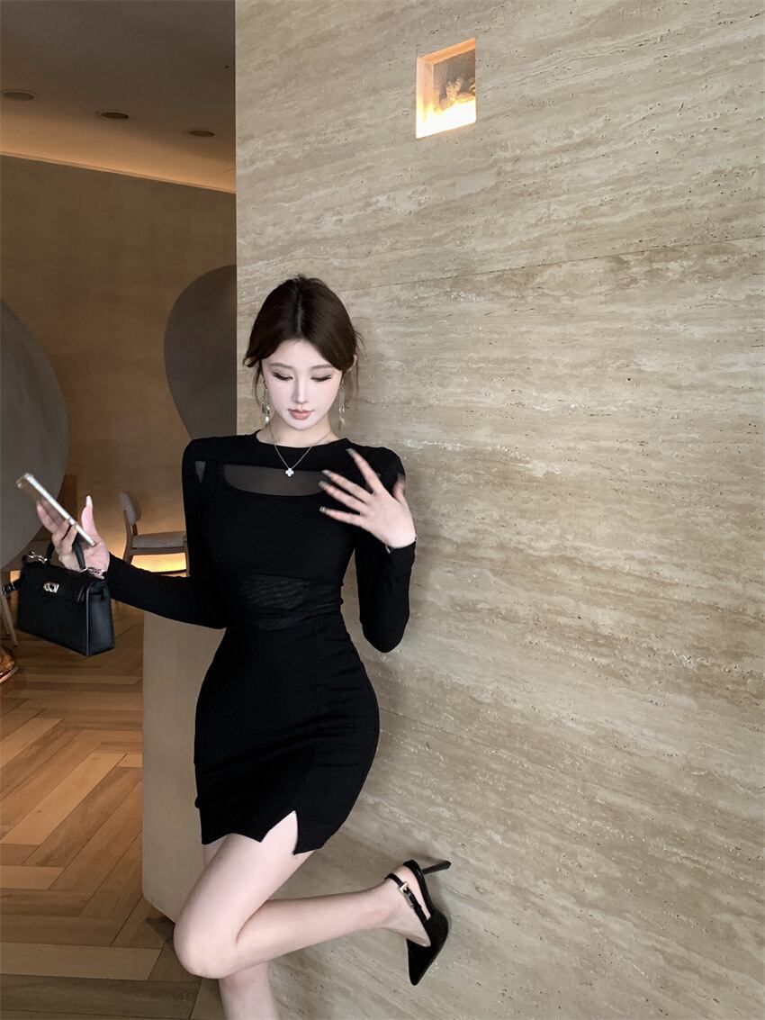 【dress】チュールドッキングワンピース　M28287