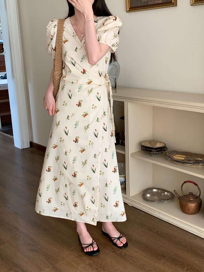 【dress】花柄ワンピース　M25191