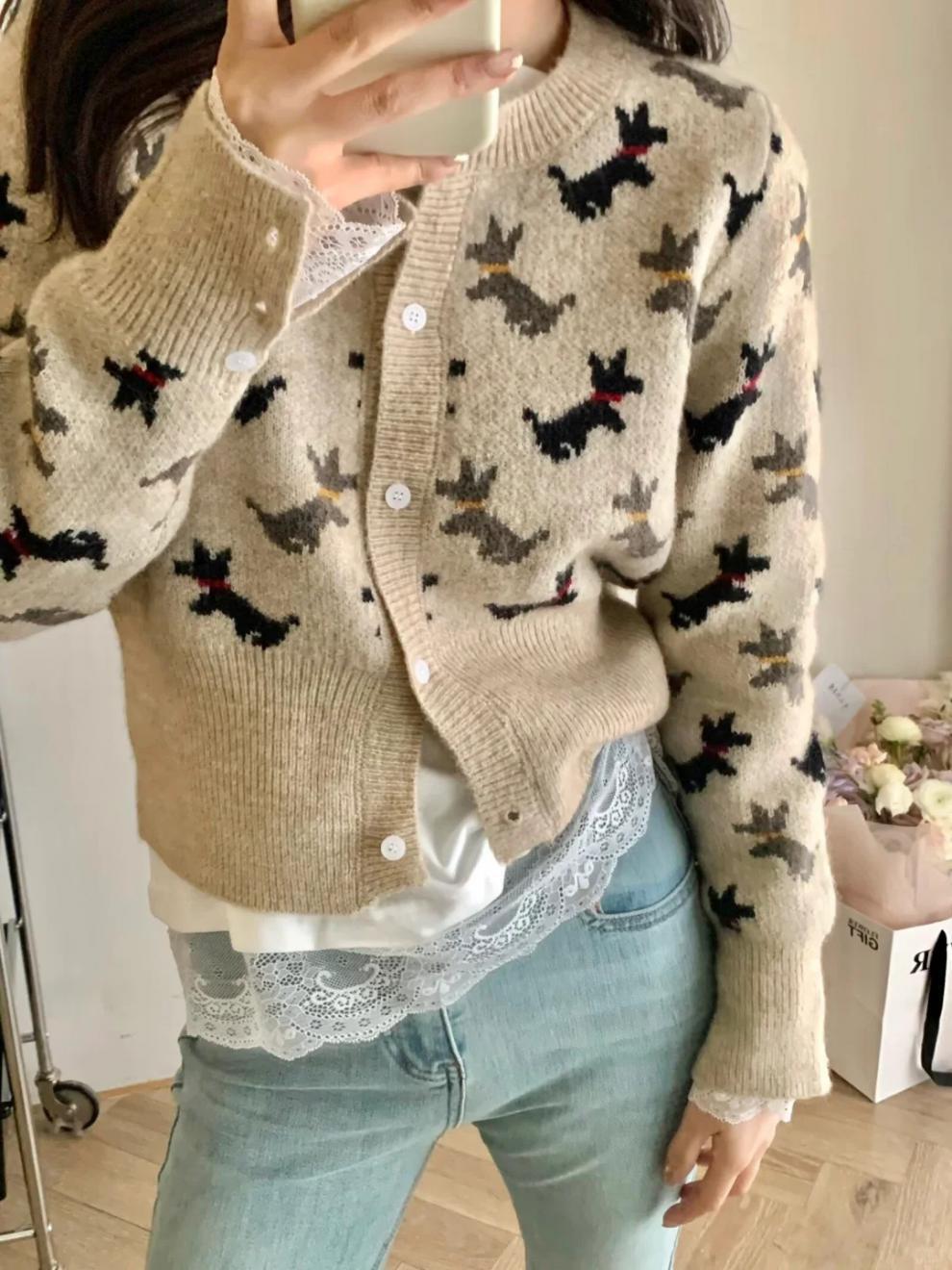 【outer】ニットカーデ　M25610