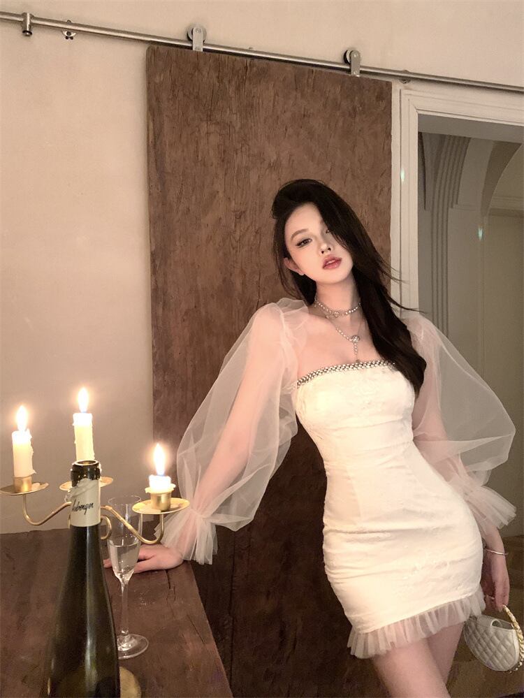 【dress】ボートネックデートワンピース　M29659