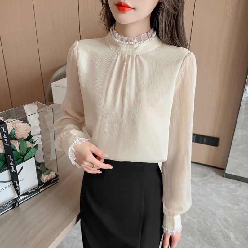 【tops】レースシャツトップス　M25402
