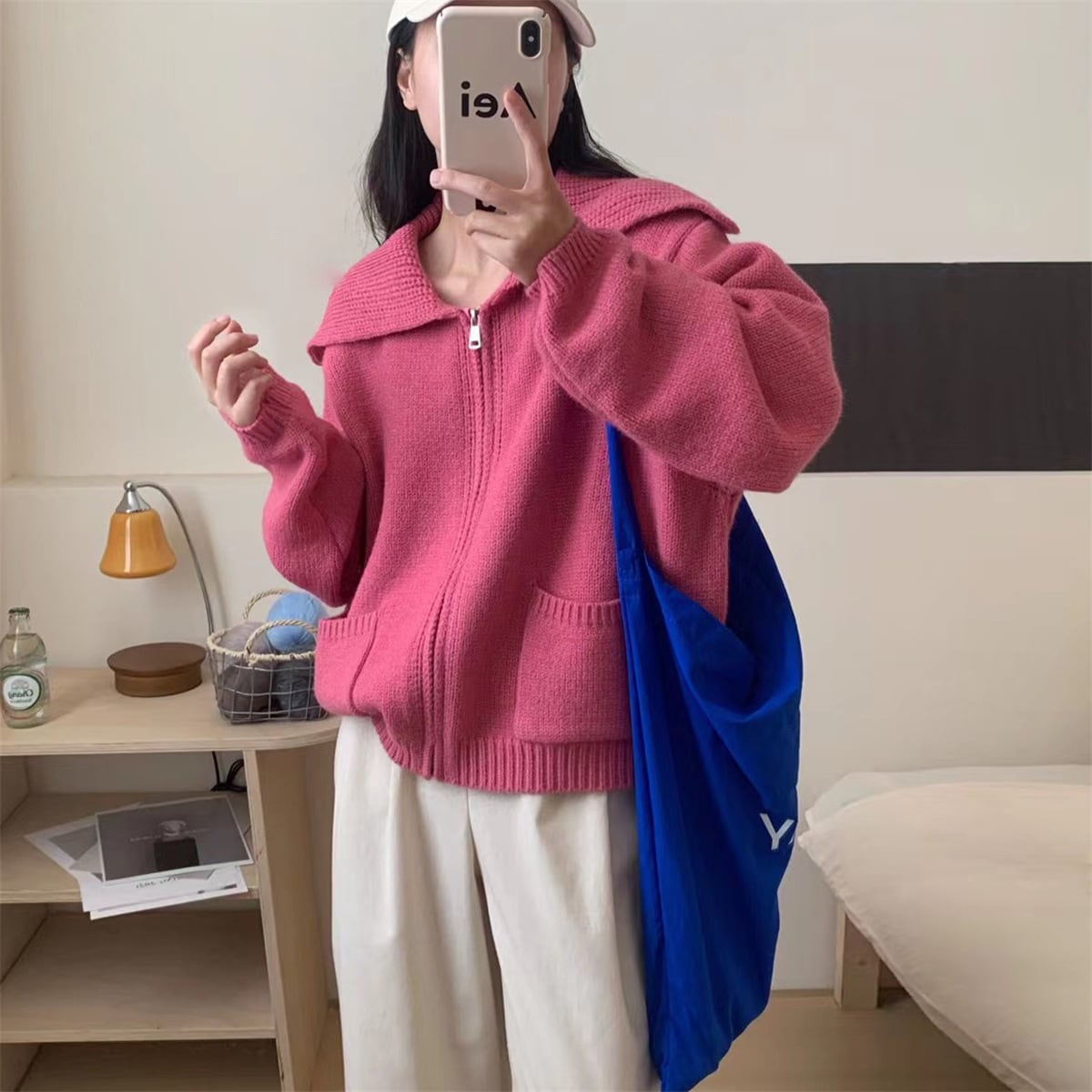 【outer】ファスナーニットカーデ　M25806