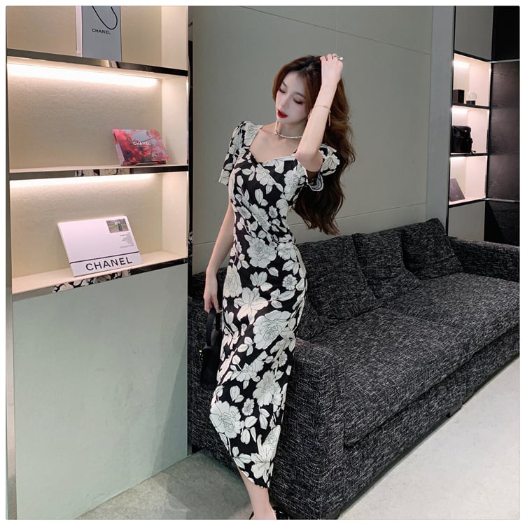 【dress】花柄ワンピース　M24974