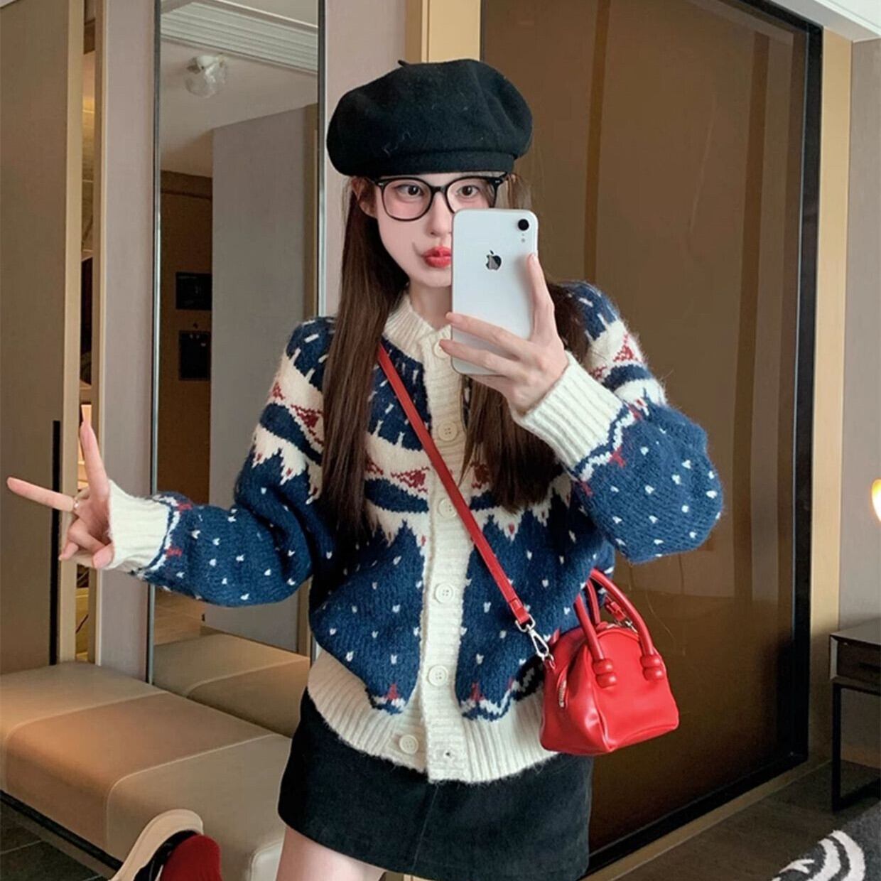 【outer】ニットカーデ　M28952