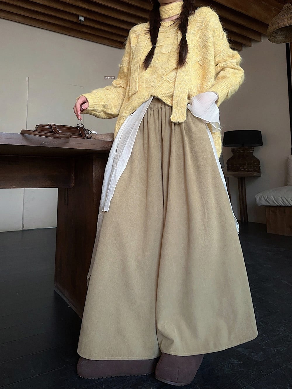 【tops】不規則 イレギュラーニットセーター　M29448