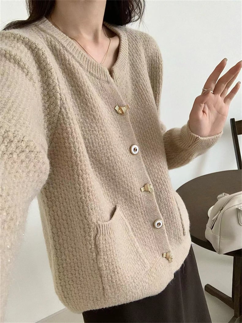 【outer】クルーネックニットカーデ　M25982