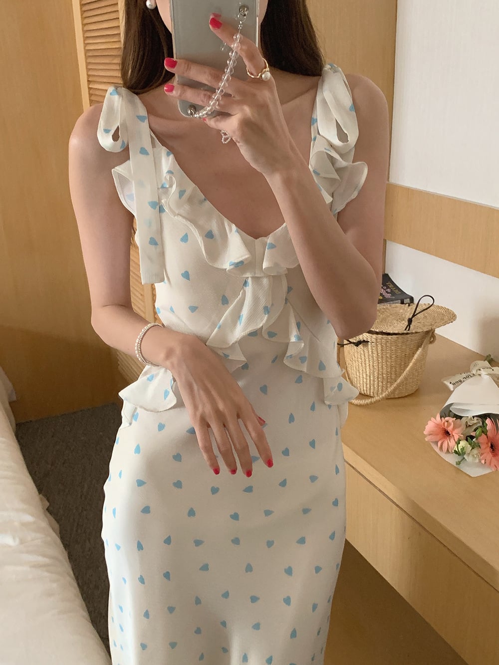 【dress】ハート柄キャミワンピース G20430