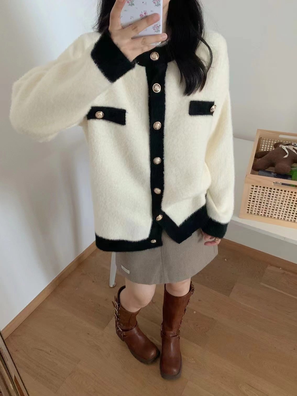 【outer】ニットカーデ　M26303
