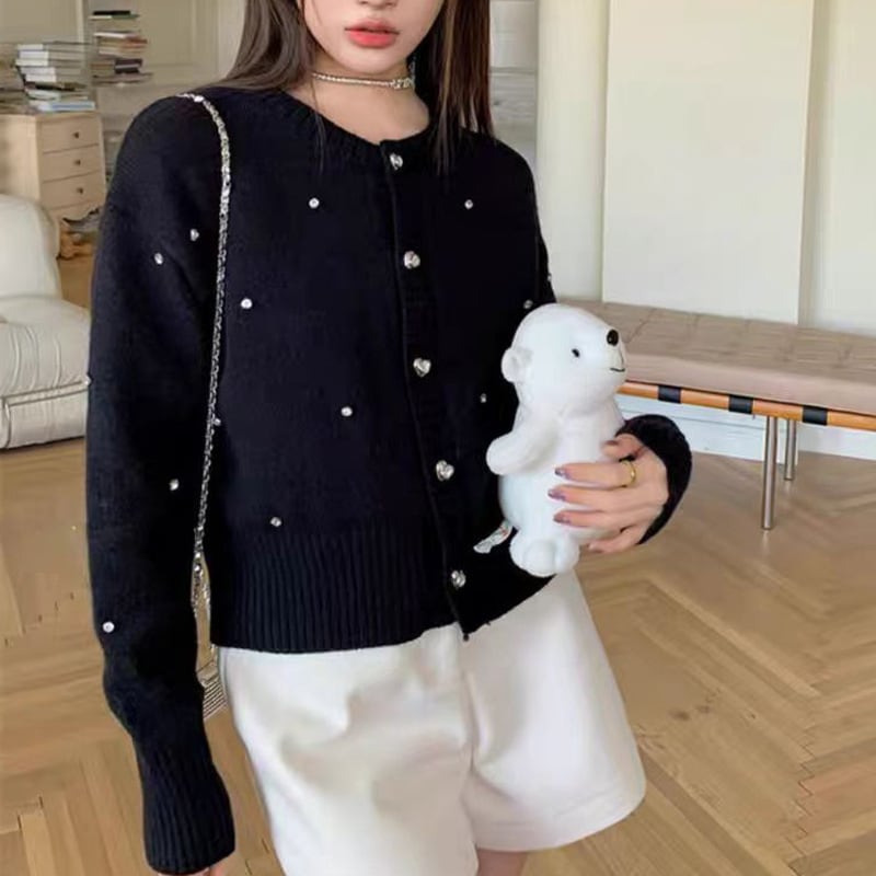 【outer】ビジューニットカーデ　M26285