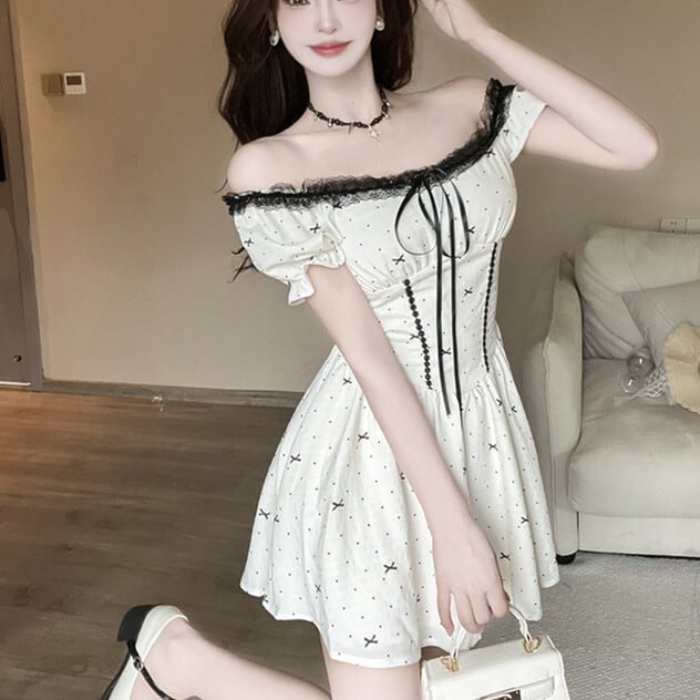【dress】レースデートワンピース　M25178